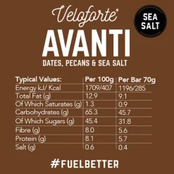 Avanti Natural Energy Bar with Sea Salt 70g